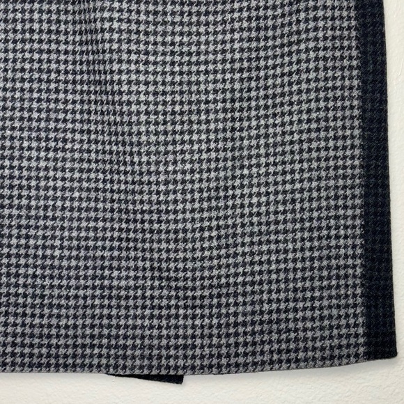 J. Crew Colorblock pencil skirt in houndstooth wool blend women's 8 Black & Gray - Picture 5 of 15